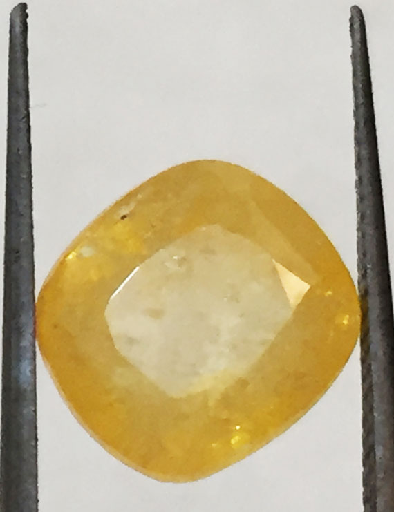 6.39 ct/7.25 ratti Natural Certified Ceylon Pukhraj/Yellow Sapphire